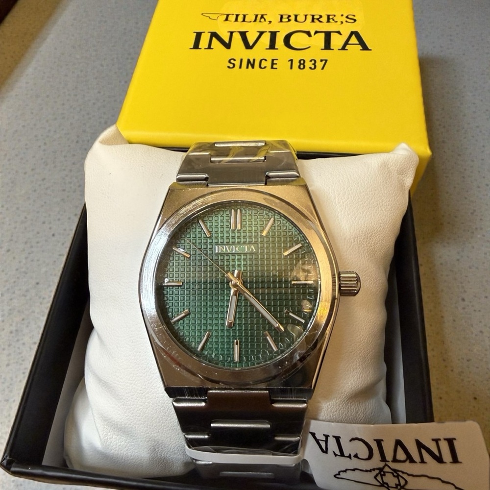 Invicta Silver and Green Men's Watch